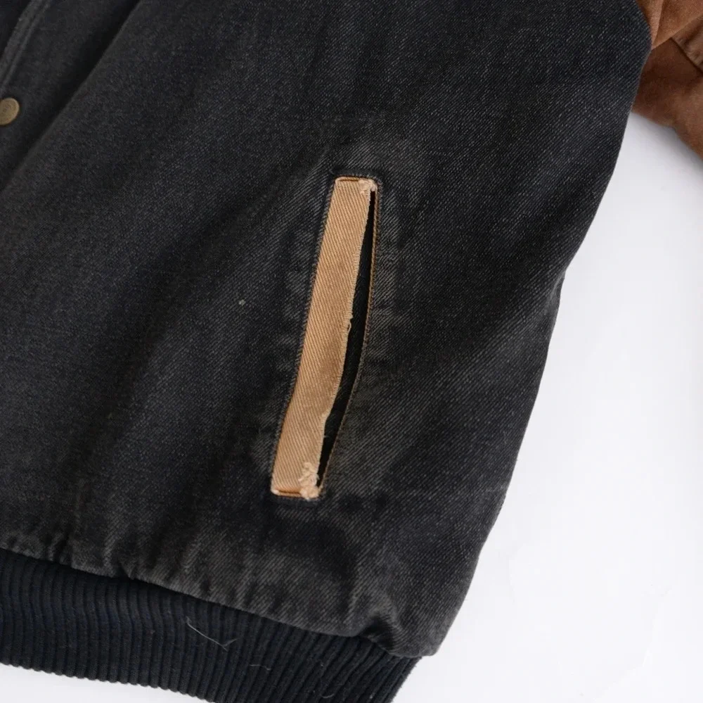 HH Co The New PL Logo - Vintage Western Concepts Black Brown  Denim Jacket - Picture 7 of 15